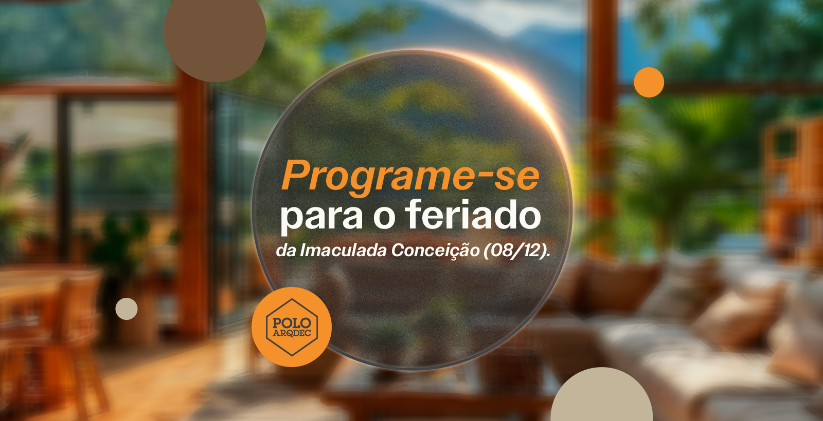 Confira os horários de funcionamento do Polo Arqdec e das lojas associadas no feriado de 8 de dezembro
